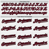 Custom White (Black Crimson Pinstripe) Crimson-Black Authentic Baseball Jersey