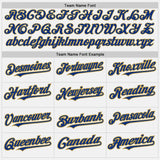 Custom White (Royal Old Gold Pinstripe) Old Gold-Royal Authentic Baseball Jersey
