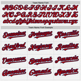 Custom White (Navy Red Pinstripe) Red-Navy Authentic Baseball Jersey