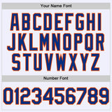 Custom White Royal-Orange Mesh Authentic Throwback Baseball Jersey