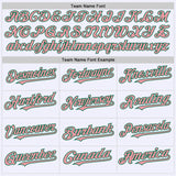 Custom White Medium Pink-Kelly Green Mesh Authentic Throwback Baseball Jersey
