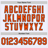 Custom White Orange-Black Mesh Authentic Throwback Baseball Jersey