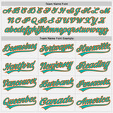 Custom White Aqua-Orange Authentic Baseball Jersey