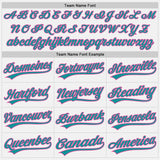 Custom White Teal-Pink Authentic Baseball Jersey