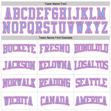 Custom White Pink-Light Blue Authentic Football Jersey