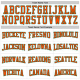 Custom White Orange-Kelly Green Authentic Football Jersey