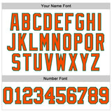 Custom White Orange-Kelly Green Authentic Football Jersey