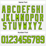 Custom White Neon Green-Black Hockey Lace Neck Jersey