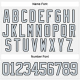 Custom White Silver-Black Hockey Lace Neck Jersey