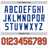 Custom White Orange-Royal Authentic Throwback Baseball Jersey