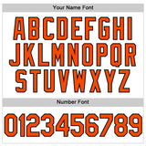 Custom White Orange-Black Authentic Throwback Baseball Jersey