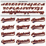 Custom White Navy-Orange Authentic Throwback Baseball Jersey