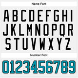 Custom White Teal-Black Hockey Jersey