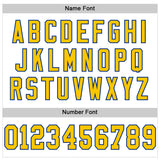 Custom White Yellow-Royal Mesh Authentic Football Jersey
