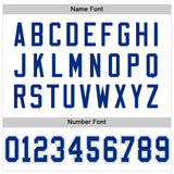 Custom White Royal-Silver Mesh Authentic Football Jersey