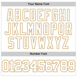Custom White Old Gold Authentic Basketball Jersey