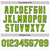 Custom White Neon Green-Black Authentic Baseball Jersey