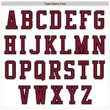 Custom White Crimson-Black Authentic Baseball Jersey
