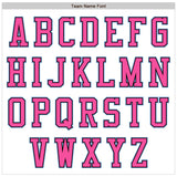 Custom White Light Blue Black-Pink Authentic Baseball Jersey