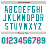 Custom White Teal-Pink Authentic Baseball Jersey