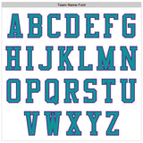 Custom White Teal-Purple Authentic Baseball Jersey