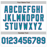 Custom White Teal-Purple Authentic Baseball Jersey
