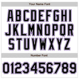 Custom White Black-Purple Authentic Baseball Jersey