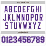 Custom White Purple Authentic Baseball Jersey