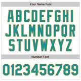 Custom White Teal-Old Gold Authentic Baseball Jersey