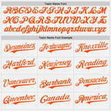 Custom White Orange Authentic Baseball Jersey