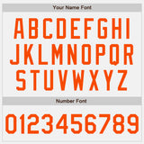 Custom White Orange Authentic Baseball Jersey