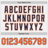 Custom White Orange-Navy Authentic Baseball Jersey