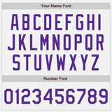 Custom White Purple Authentic Baseball Jersey