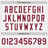Custom White Crimson Authentic Baseball Jersey