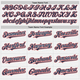 Custom White Red-Navy Authentic Baseball Jersey