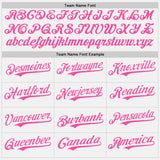 Custom White Pink Authentic Baseball Jersey
