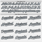 Custom White Black Pinstripe Silver Authentic Baseball Jersey