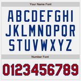 Custom White Red Royal-Gold Authentic Baseball Jersey