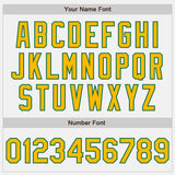 Custom White Gold-Kelly Green Authentic Baseball Jersey