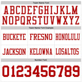 Custom White Red Mesh Authentic Football Jersey