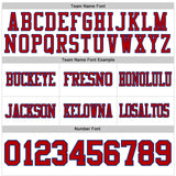 Custom White Red-Royal Mesh Authentic Football Jersey