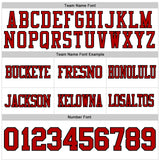 Custom White Red-Black Mesh Authentic Football Jersey