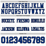 Custom White Royal-Black Mesh Authentic Football Jersey