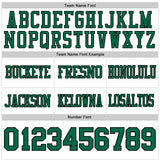 Custom White Kelly Green-Black Mesh Authentic Football Jersey