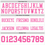 Custom White Pink Mesh Authentic Football Jersey