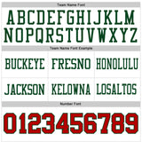 Custom White Red-Green Mesh Authentic Football Jersey