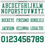 Custom White Kelly Green Mesh Authentic Football Jersey