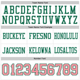 Custom White Medium Pink-Kelly Green Mesh Authentic Football Jersey