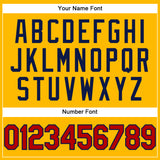 Custom Yellow Red-Navy Performance T-Shirt
