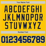 Custom Yellow Navy-Light Blue Authentic Basketball Jersey